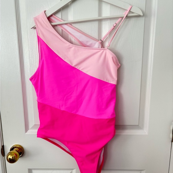 Shein pink one piece swimsuit SZ L - Picture 3 of 5